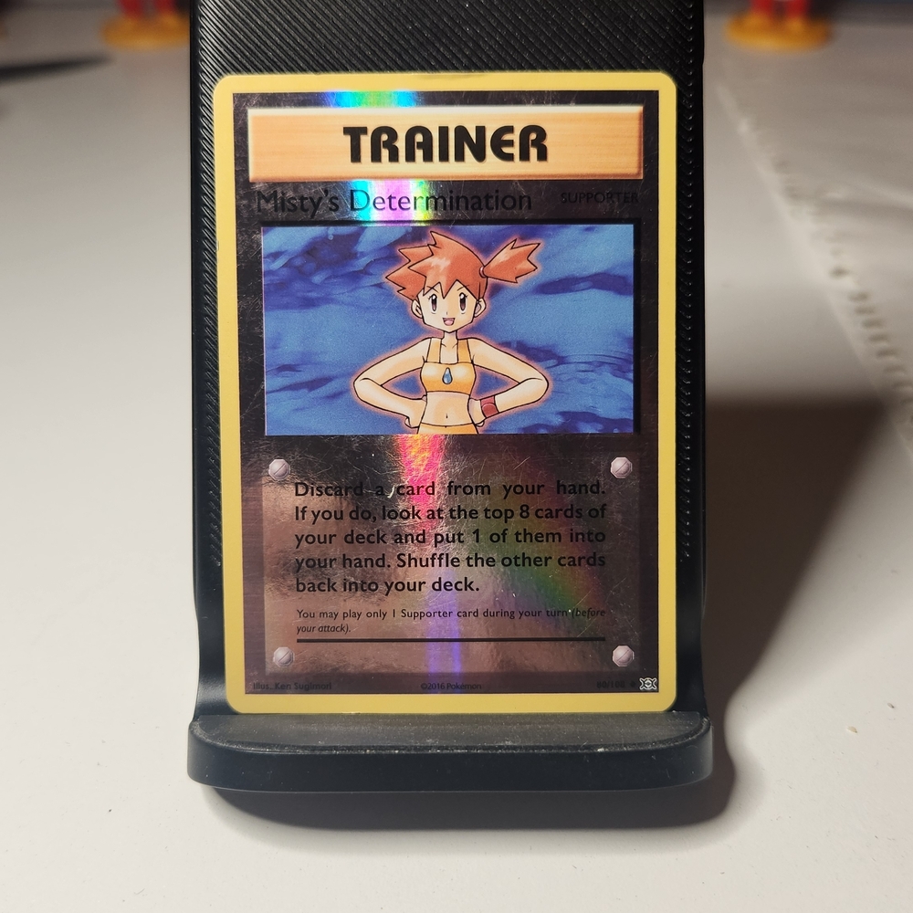 Pokemon Trainer Card - Misty's Determination with Gold and Blue